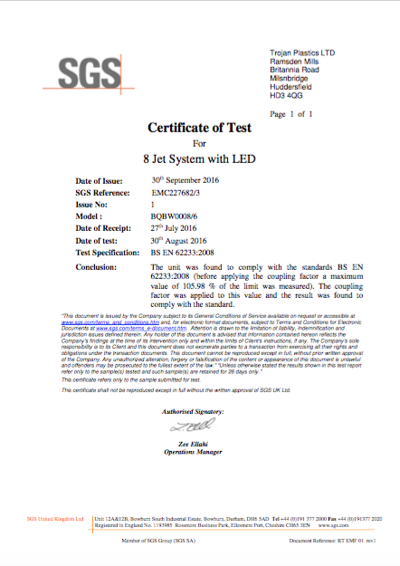 EMF Certificate 8 Jet with LED